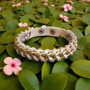 Silver and Gold Chain Bracelet